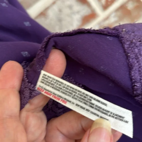 Free People Purple Lace Boho Swing Tunic Dress - Picture 7 of 9